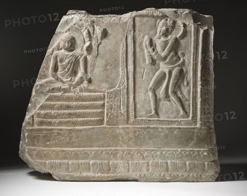 Buddha Shakyamuni Sheltered by the Serpent King Muchalinda, between 300 and 350. Creator: Unknown.