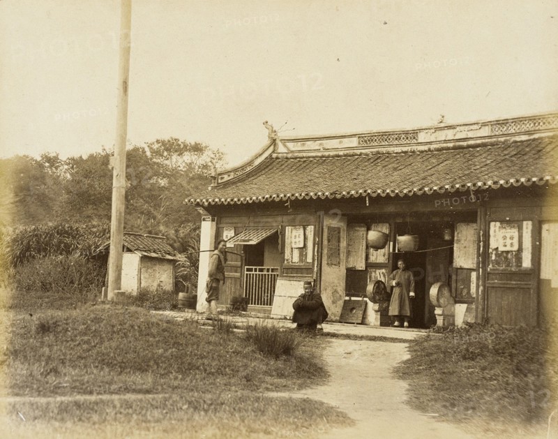 General Store/Office in City of Song Tiang, Province of Wu, 1860. Creator: Felice Beato.