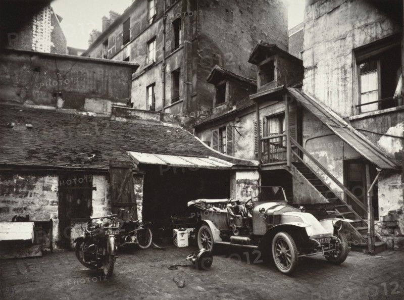 Cour, Rue De Valence, 1922, (1956). Creator: Eugene Atget.