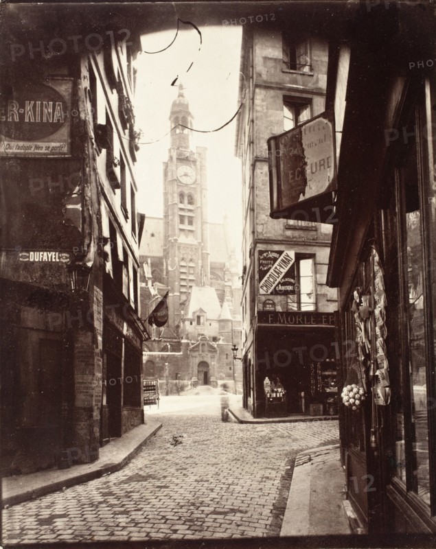 Rue De La Montagne Au Geneve, Printed 1920 circa. Creator: Eugene Atget.