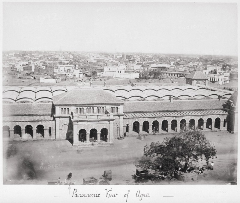 Panoramic View of Agra, Late 1860s. Creator: Samuel Bourne.