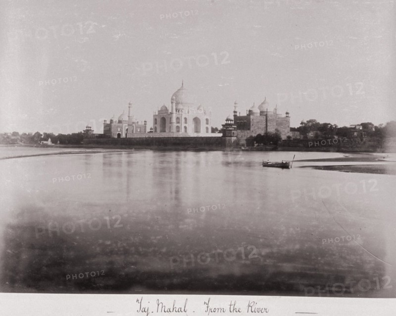 Taj Mahal-from the River, Late 1860s. Creator: Samuel Bourne.