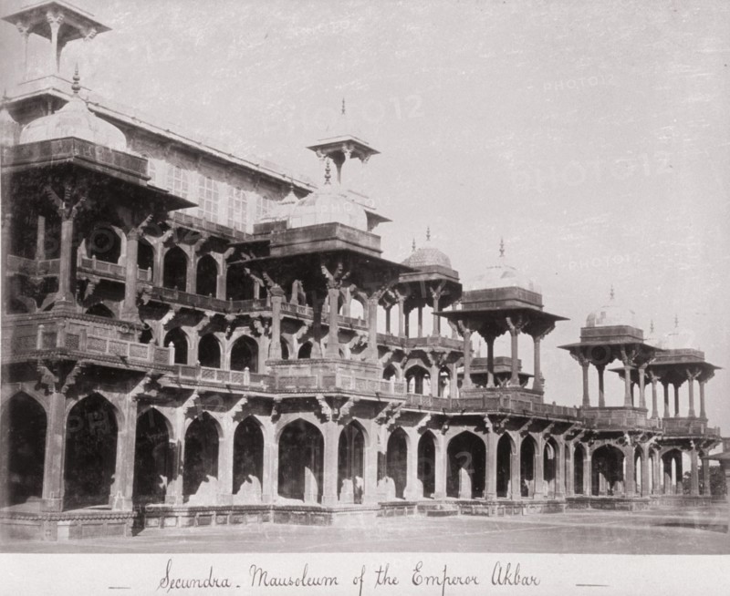 Secundra, Mausoleum of the Emperor Akbar, Late 1860s. Creator: Samuel Bourne.