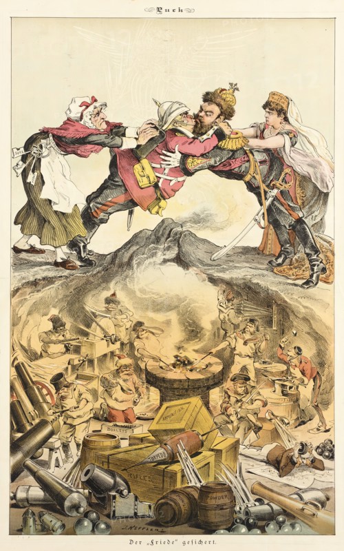 Cartoon from Puck, between 1880 and 1889. Creators: Joseph Keppler, Bernhard Gillam.