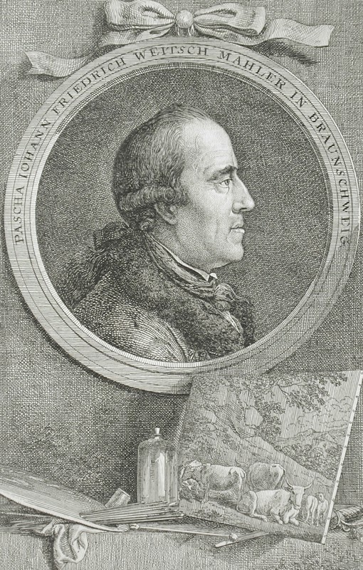 Portrait of Pascha Johann Friedeich Weitsch Mahler in Braunschweig, 1776. Creator: Daniel Nikolaus Chodowiecki.