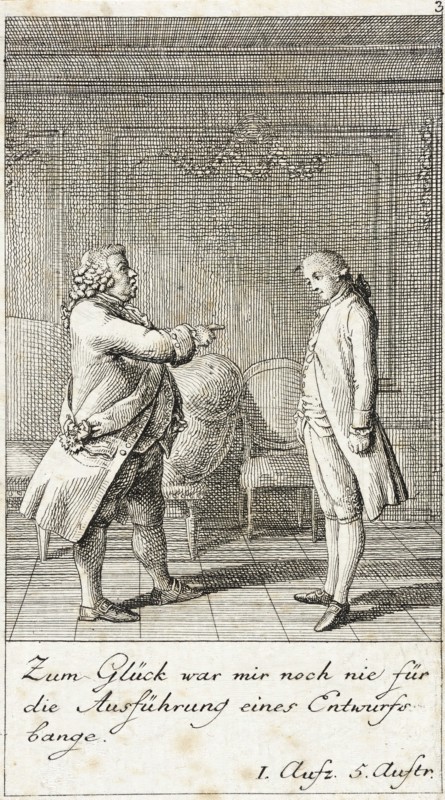 Plate 3 for Schiller's 'Intrigue and Love', 1785. Creator: Daniel Nikolaus Chodowiecki.