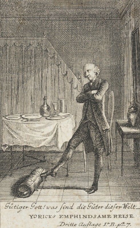 Illustration for Yorick's 'Sentimental Voyage', 1783. Creator: Daniel Nikolaus Chodowiecki.
