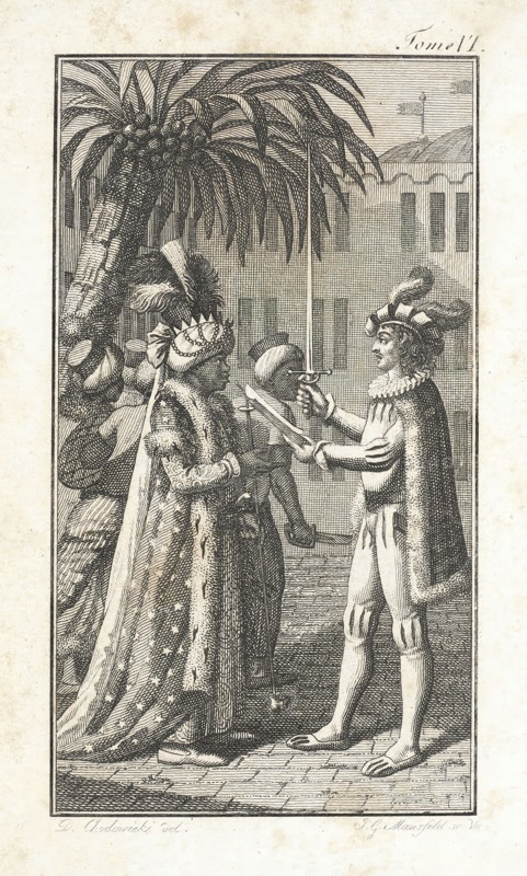 Illustration for the 'Works of J.P.C. Florian', 1796. Creator: Daniel Nikolaus Chodowiecki.