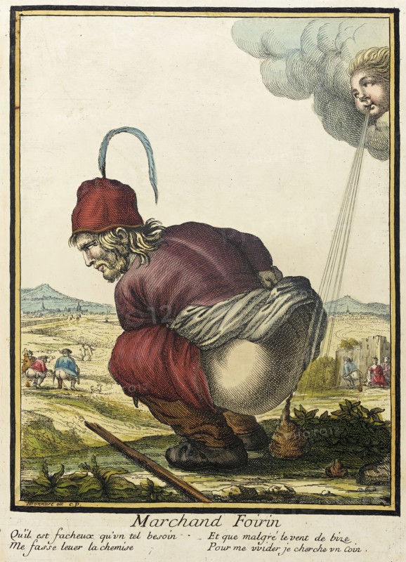 Recueil des modes de la cour de France, 'Marchand Foirin' (image 1 of 2), Bound 1703-1704. Creator: Henri Bonnart.