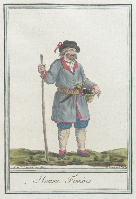 Costumes de Différents Pays, 'Homme Finnois', c1797. Creators: Jacques Grasset de Saint-Sauveur, LF Labrousse.
