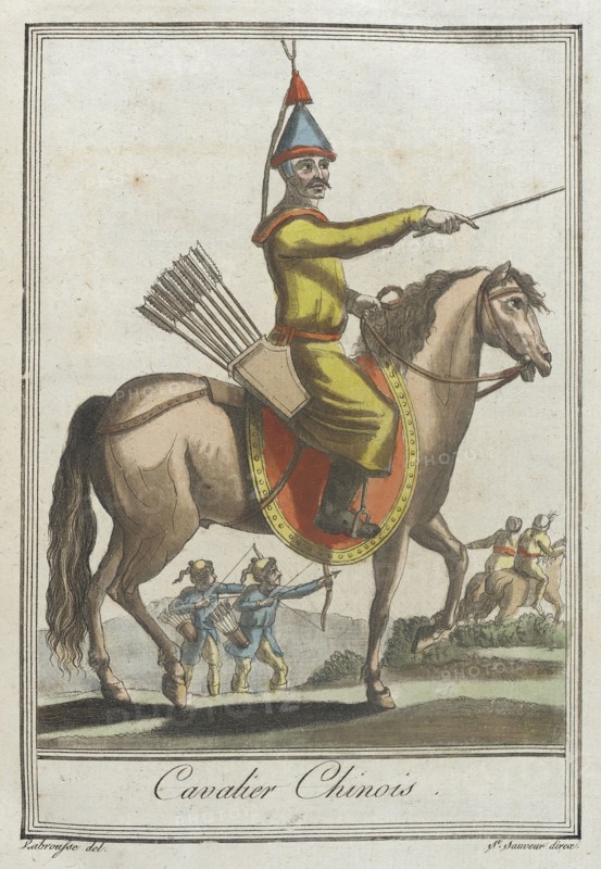 Costumes de Différents Pays, 'Cavalier Chinois', c1797. Creators: Jacques Grasset de Saint-Sauveur, LF Labrousse.