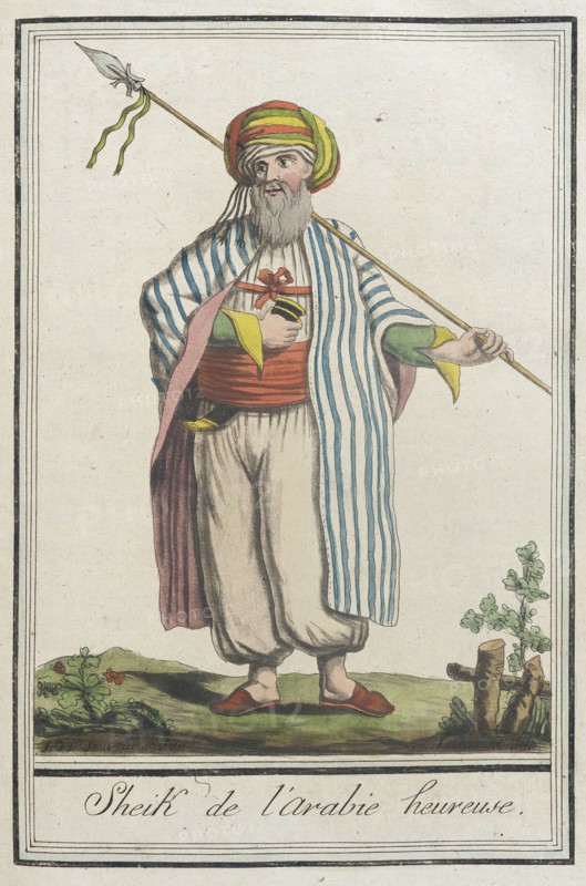Costumes de Différents Pays, 'Sheik de l'Arabie Heureuse', c1797. Creators: Jacques Grasset de Saint-Sauveur, LF Labrousse.