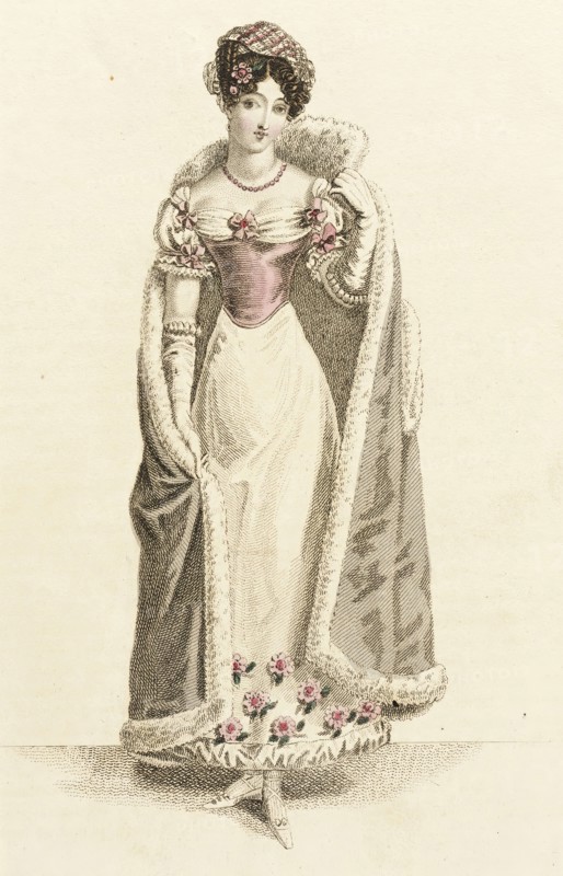 Fashion Plate (Opera Costume), 1820. Creator: John Bell.