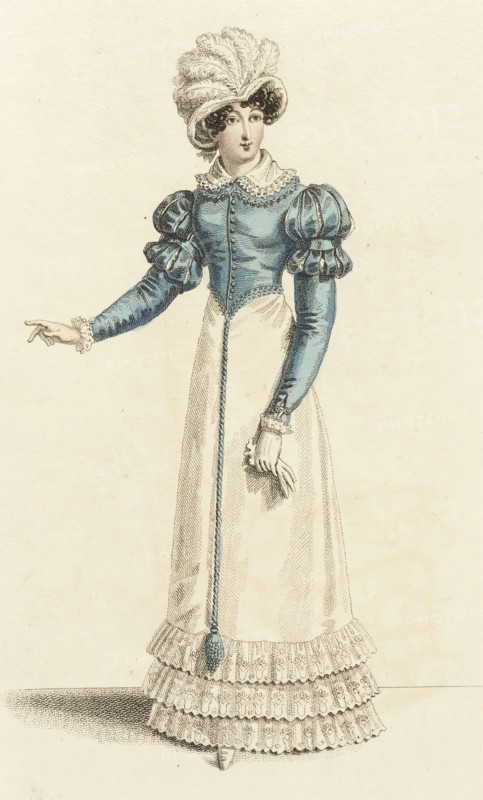 Fashion Plate (Parisian Carriage Dress), 1820. Creator: John Bell.