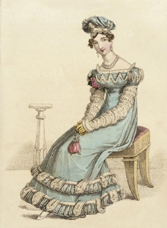 Fashion Plate (Dinner Dress), 1822. Creator: John Bell.