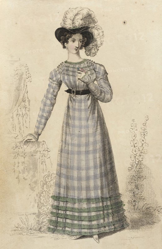 Fashion Plate (Walking Dress), 1822. Creator: John Bell.