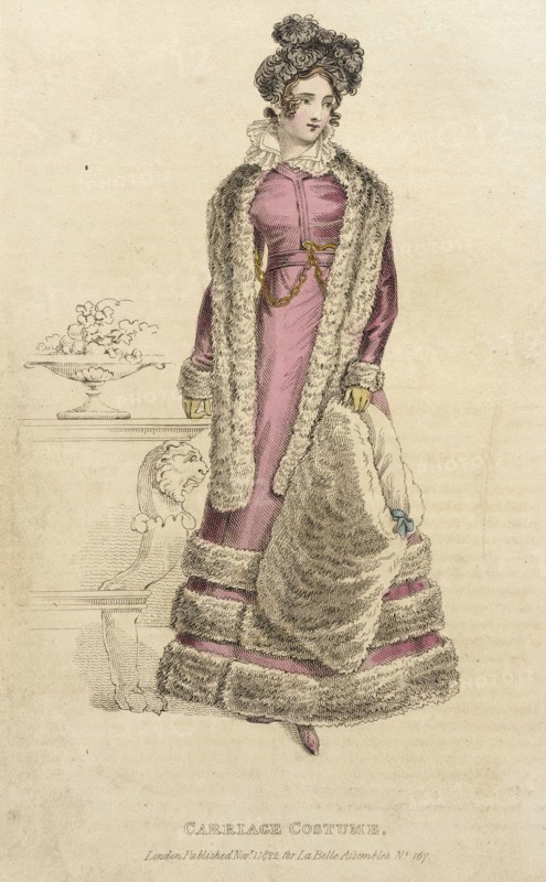 Fashion Plate (Carriage Costume), 1822. Creator: John Bell.