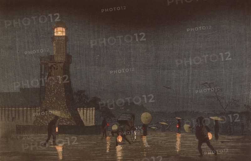 May Evening on Kudanzaka, 1880. Creator: Kobayashi Kiyochika.