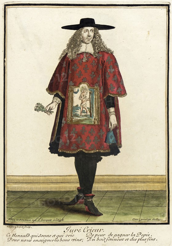 Recueil des modes de la cour de France, 'Juré Crieur', between circa 1678 and circa 1693. Creator: Nicolas Bonnart.