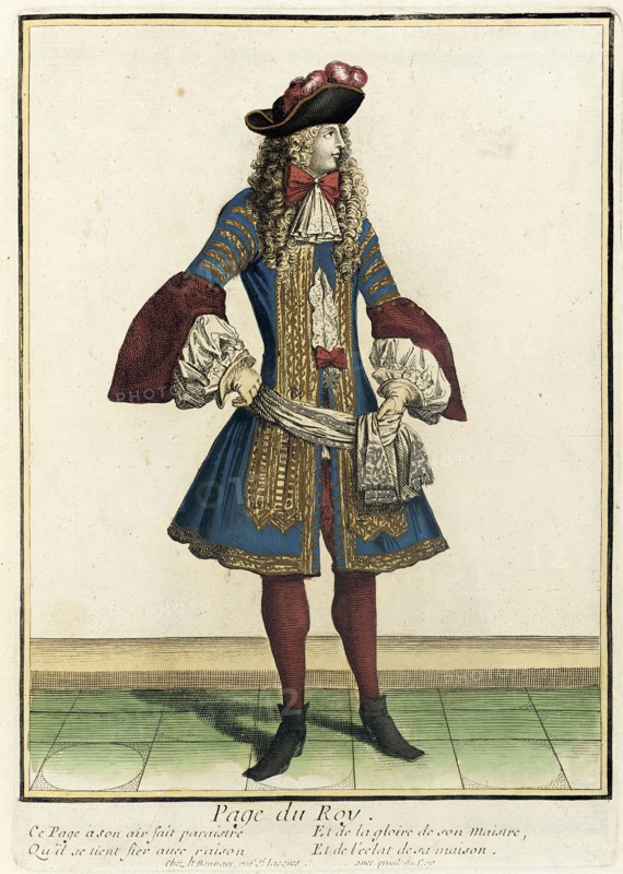 Recueil des modes de la cour de France, 'Page du Roy', 1675. Creator: Nicolas Bonnart.