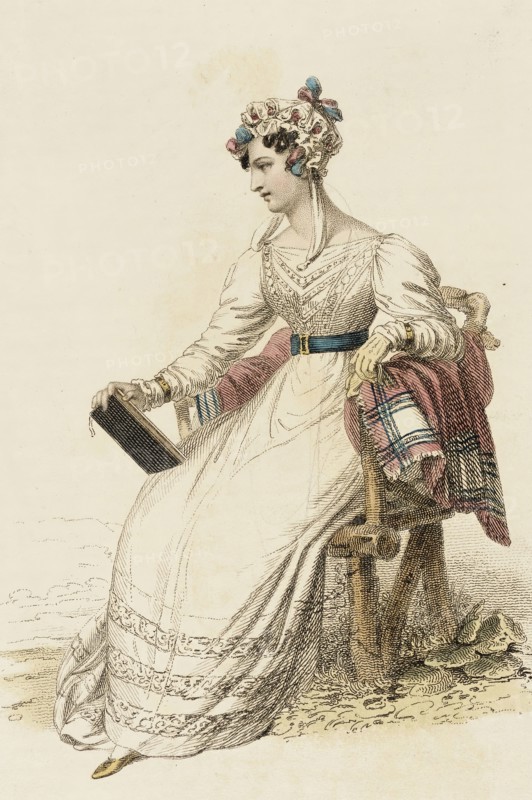 Fashion Plate (Morning Dress), 1825. Creator: Rudolph Ackermann.