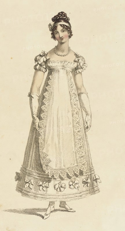Fashion Plate (Parisian Ball Dress), 1817. Creator: Rudolph Ackermann.
