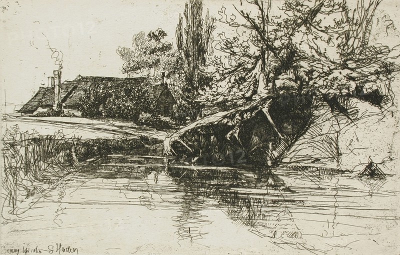 The Moat House, 1865. Creator: Francis Seymour Haden.