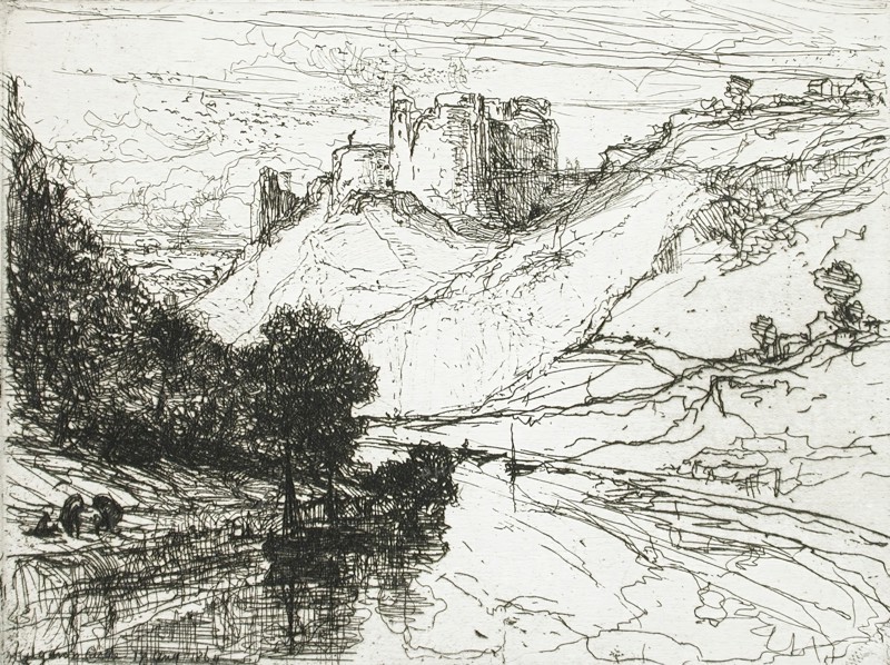Kilgaren Castle, 1864. Creator: Francis Seymour Haden.