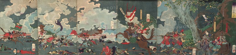 The Great Battle at Sekigahara, 1868. Creator: Tsukioka Yoshitoshi.
