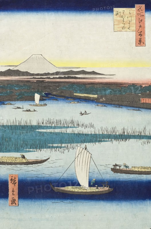 Dividing Pool at Mitsumata, 1857. Creator: Ando Hiroshige.