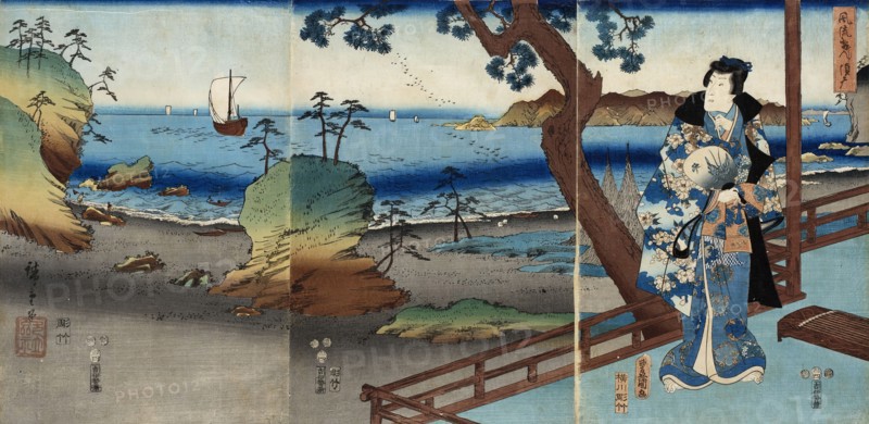 The Ascendence of a Modern Day Genji, 1853. Creators: Ando Hiroshige, Utagawa Kunisada.