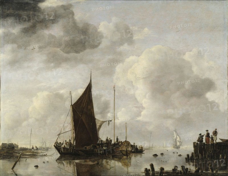 Harbour Scene with Reflecting Water, 1649. Creator: Jan van de Cappelle.