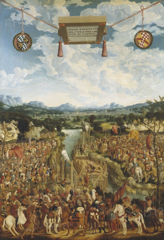 Manlius Torquatus Fighting a Gaul. Creator: Ludwig Refinger.