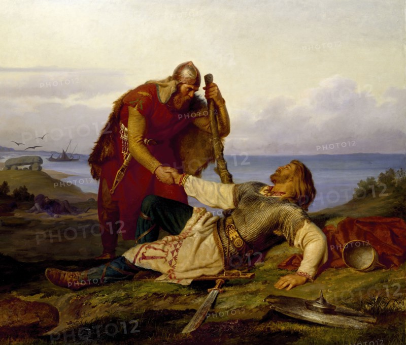 Hjalmar Parting from Orvar Odd after the Fight on Samsö, 1866. Creator: Marten Eskil Winge.