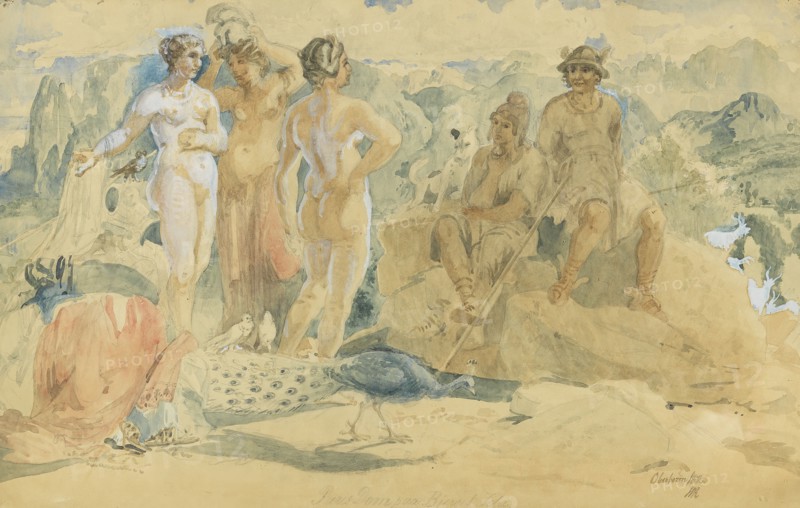 The Judgment of Paris, 1872. Creator: Holger Roed.