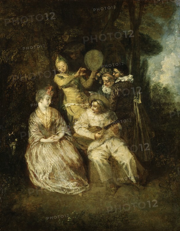 The Italian Serenade, early 18th century. Creator: Jean-Antoine Watteau.