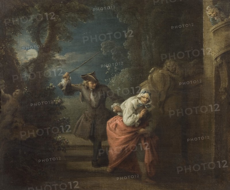 The Cudgelled and Contented Cuckold, early 18th century. Creator: Jean-Baptiste Pater.