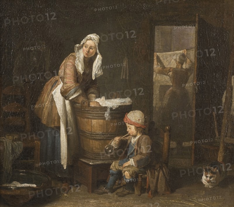 The Washerwoman, mid-late 18th century. Creator: Jean-Simeon Chardin.