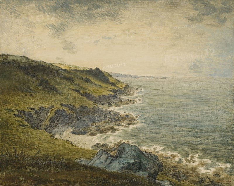 The Coast at Gréville, mid-late 19th century. Creator: Jean Francois Millet.