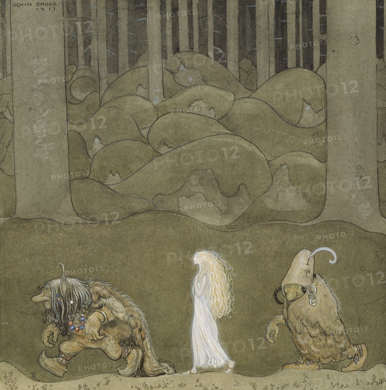 The Princess and the Trolls, 1913. Creator: John Bauer.