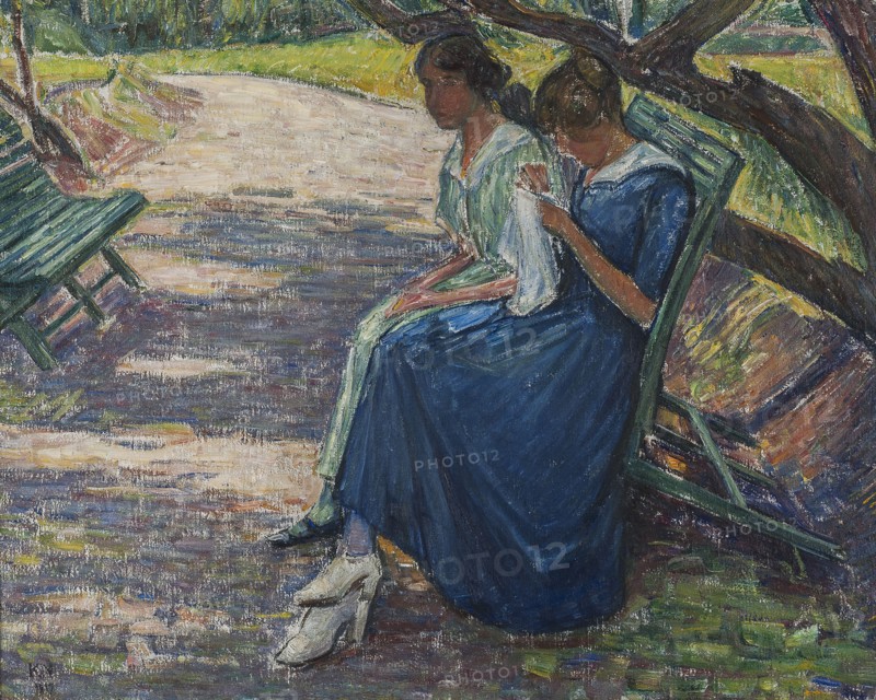 Siesta in the Garden, 1917. Creator: Karl Nordström.