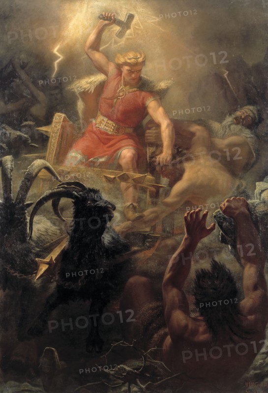 Tor's Fight with the Giants, 1872. Creator: Marten Eskil Winge.