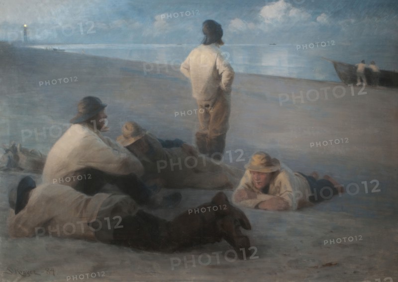 Summer Evening on the Beach at Skagen, 1884. Creator: Peder Severin Kroyer.