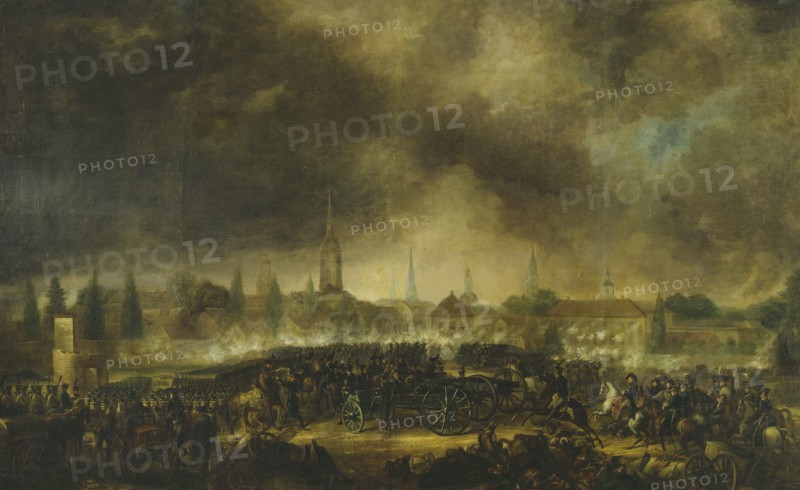 The Storming of Leipzig, 1818. Creator: Per Krafft the Younger.