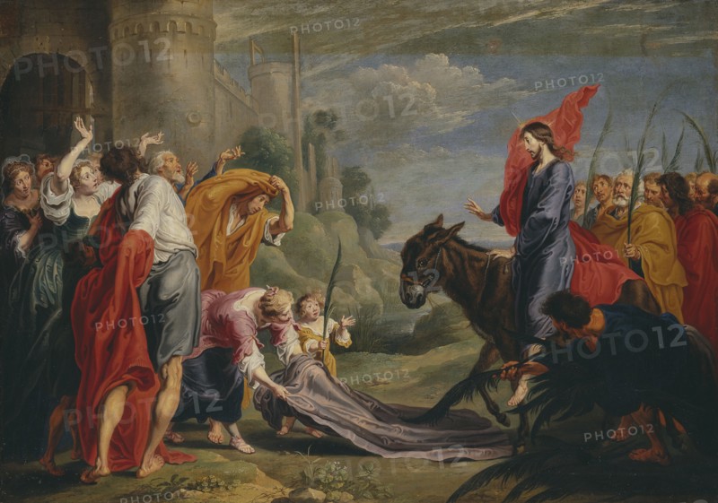 The Entry into Jerusalem, mid-late 17th century. Creator: Willem van Herp.