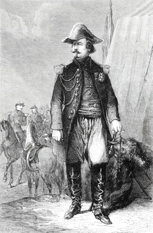 Portrait of Marshal Canrobert, for the Gallery of Versailles, painted by M. Beaucé, 1860. Creator: Unknown.