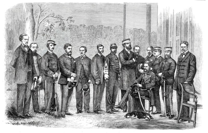 Sir Hope Grant and the staff of the British Expedition in China..., 1860. Creator: Unknown.