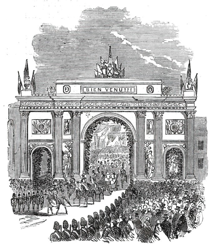 The Prince of Wales at Montreal - Arch at the head of M'Gill Street, 1860. Creator: Unknown.