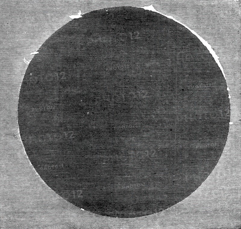 The Eclipse of the Sun - facsimile of [one of] the two photographs obtained during the totality,1860 Creator: Unknown.