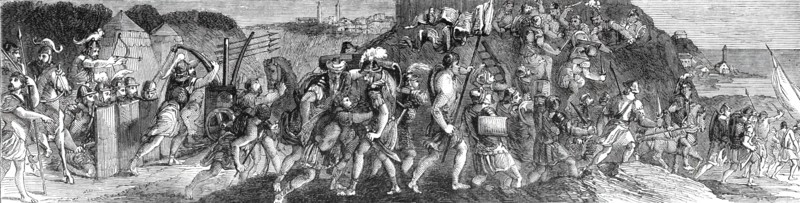 The Beaucousin Collection at the National Gallery - "The Capture of Carthagena"..., 1860. Creator: Unknown.